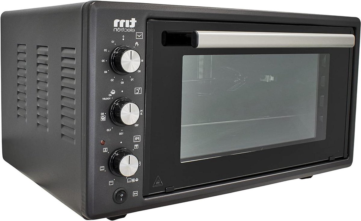 Convectieoven - Tafeloven Oven - Gezond Koken - Gelijkmatige Warmteverdeling - 45 Liter - Wit Grijs