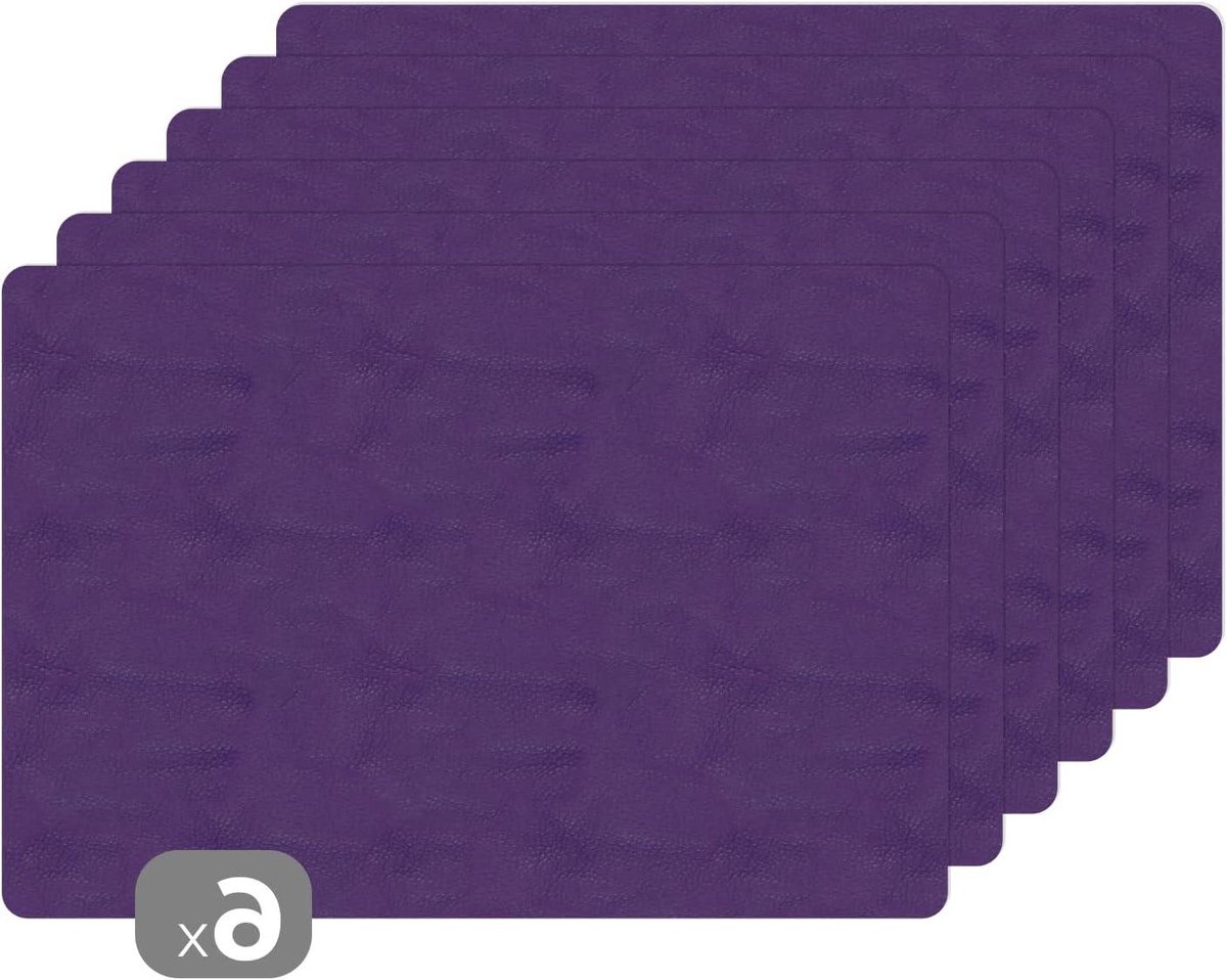 Placemats - Onderzetters Tafel - Tafel Beschermen - Unieke Print - 45x30 cm - Paars