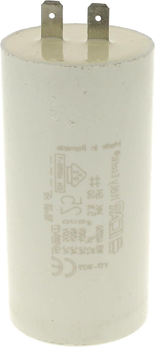 Condensator 25 µF - Startcondensator Motorcondensator - Hogedrukreiniger Starten - 450 V - 25 µF - Wit