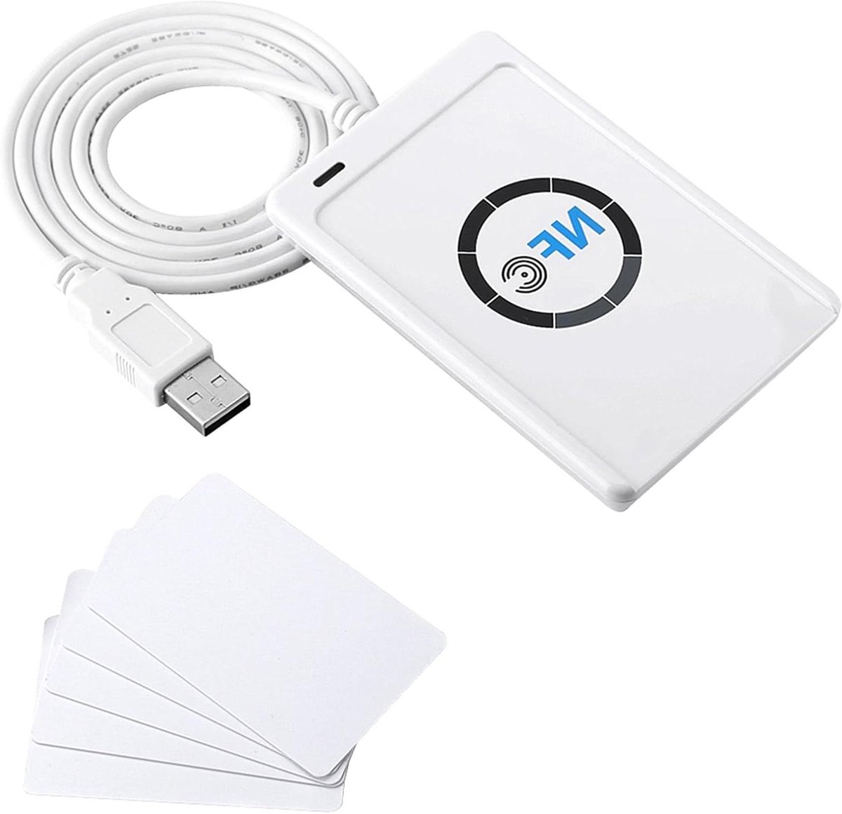IC-kaartlezer - NFC Lezer - Toegangscontrole - Brede Protocol Ondersteuning - 50 mm Leesbereik - Zwart