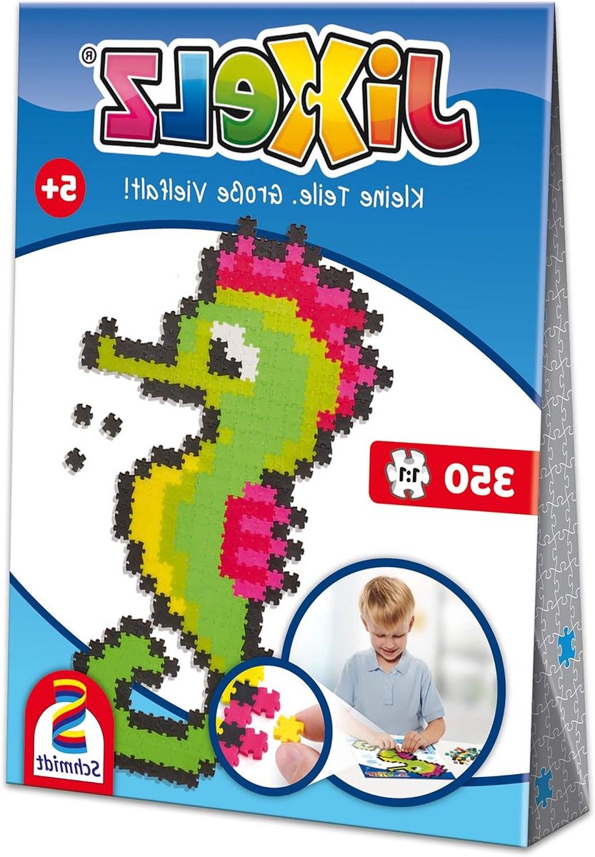 Jixelz Zeepaardje - Knutselset Puzzel - Creatief Spelen - Stabiele Kunststof Onderdelen - 350 Stukjes - Kleurrijk