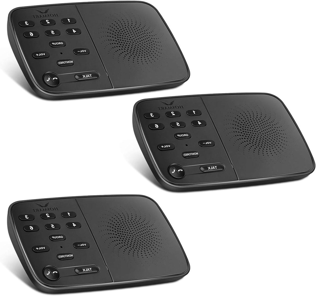 Draadloze Intercom - Bidirectioneel Communicatiesysteem - Huis en Kantoor Communicatie - Full Duplex Handsfree - 500 meter bereik - Zwart