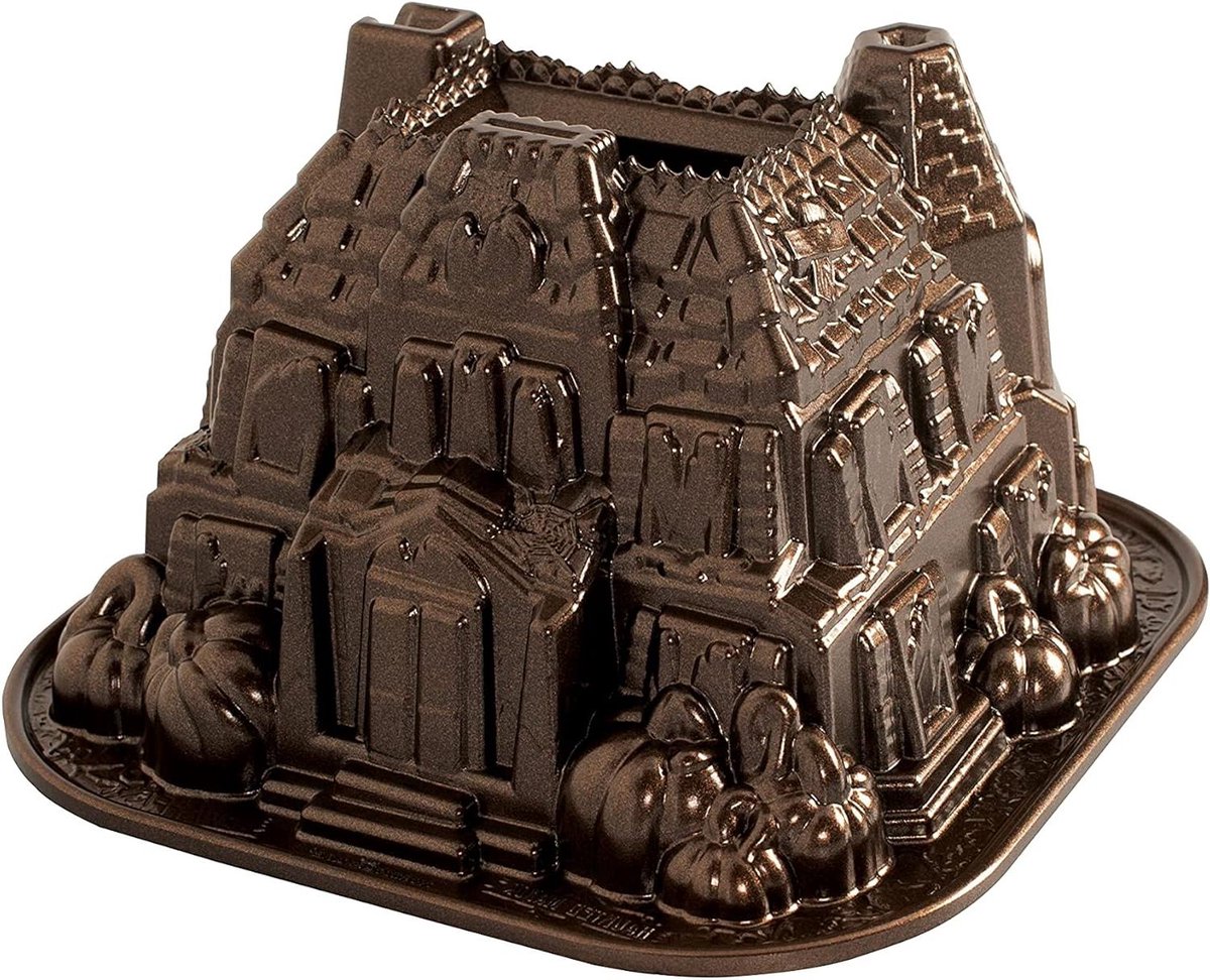 Bundt Pan - Taartvorm Halloween - Bakken met thema - Gegoten aluminium - 10 kopjes - Brons