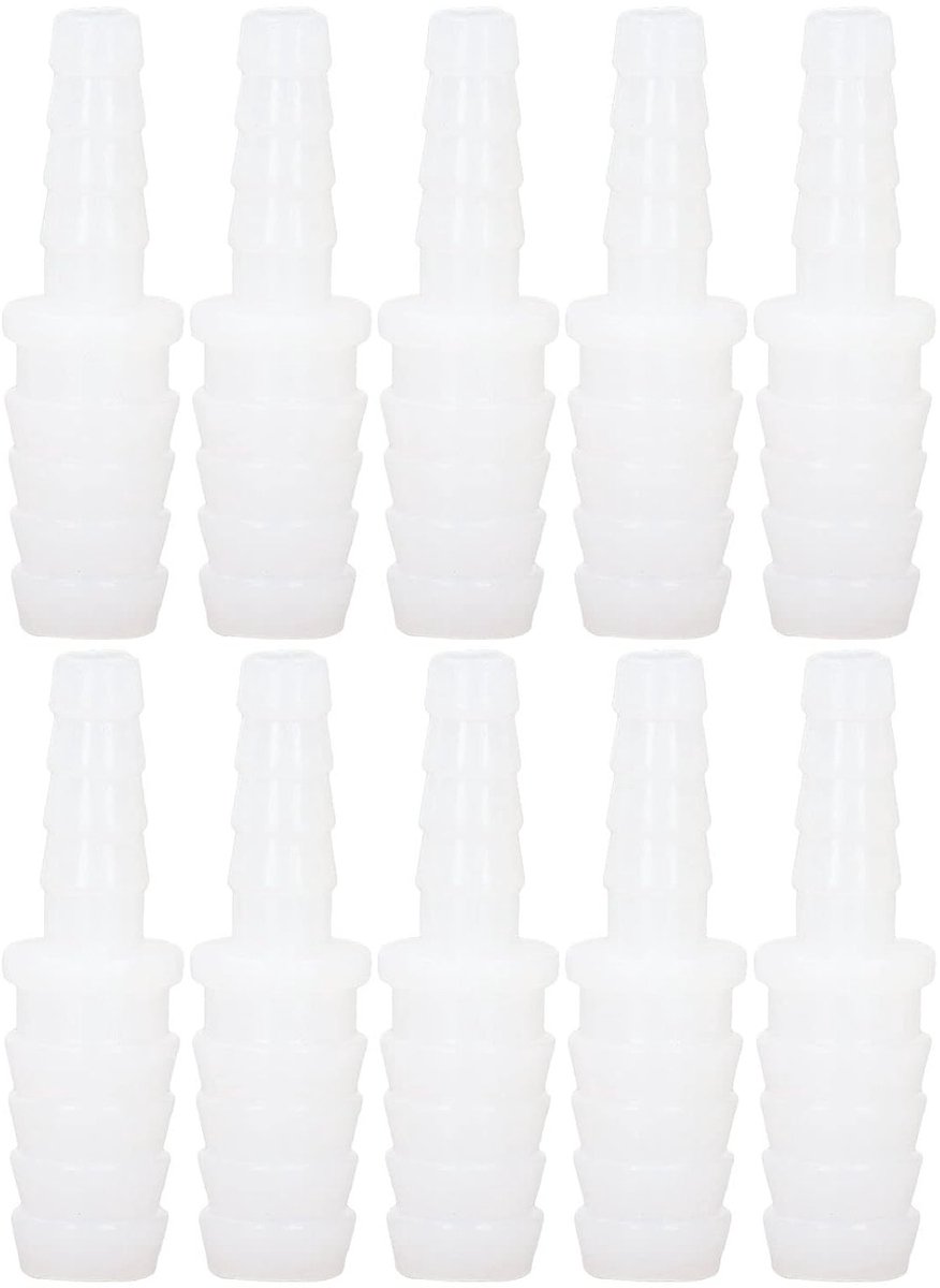 10 Stuks Plastic Slangverbindingen voor PP Slangen - Connectoren, Reducers en Recht Doorvoer Set (6-12mm)