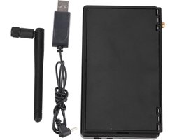 FPV Monitor - Draadloze Ontvanger Monitor - FPV Grondstation - Geïntegreerde Batterij - 4.3 Inch - Zwart