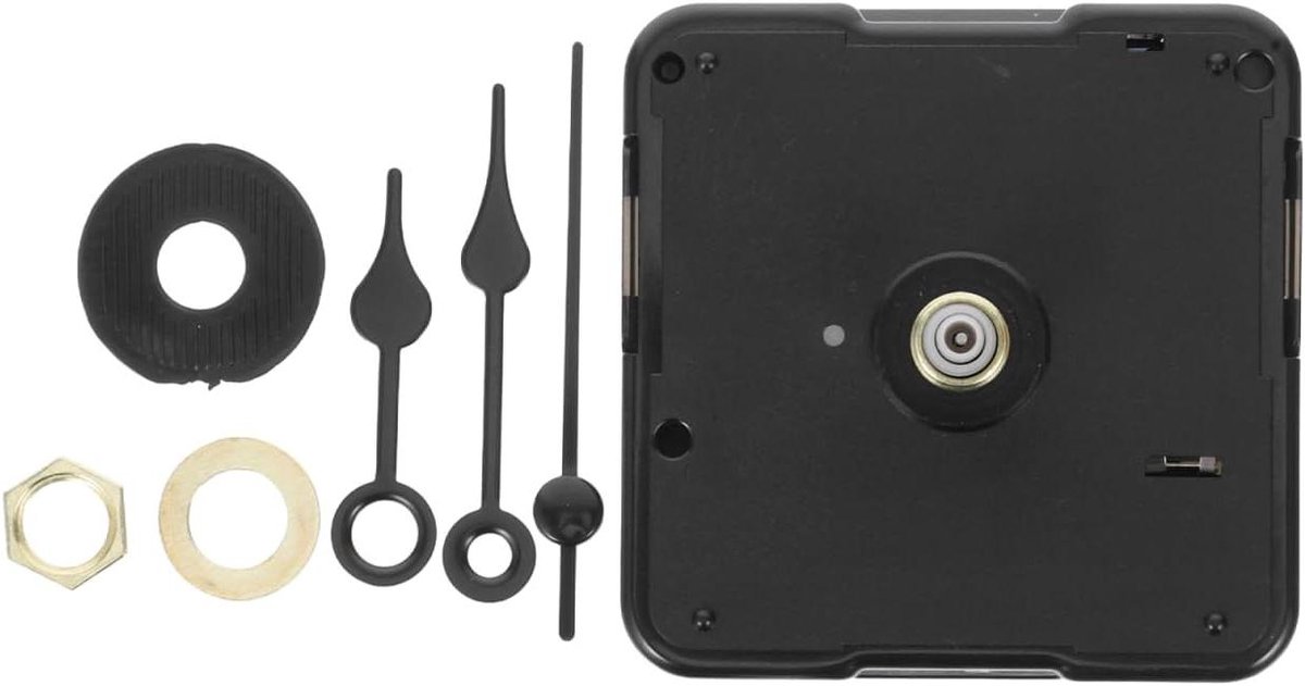 Uurwerk voor Klokken - Klokmechanisme Vervanging - Klokken Maken - Stil Batterij Mechanisme - 10-12 cm Wijzerplaat - Zwart