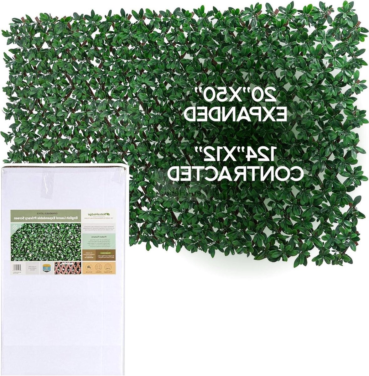 Kunstmatig Rooster - Uitbreidbaar Scherm - Privacy Creëren - Levensechte Bladeren - 26 x 51 cm - Groen