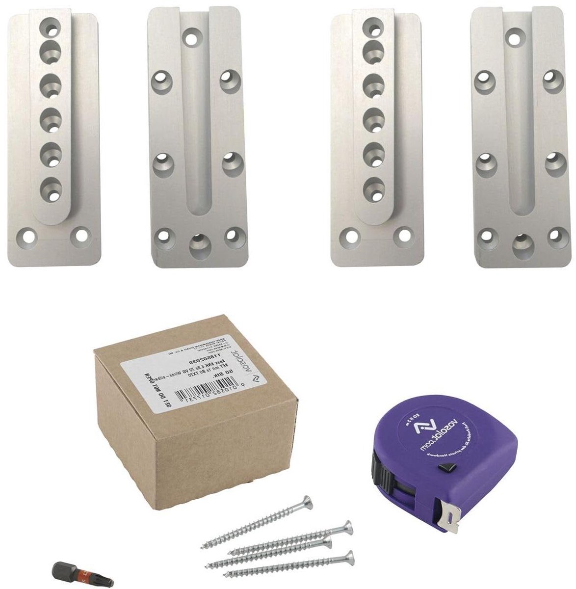 Houten Connector - Balkverbinder Onzichtbaar - Houtverbindingen Maken - Extreme Belastbaarheid - 40x110x12 mm - Zilver