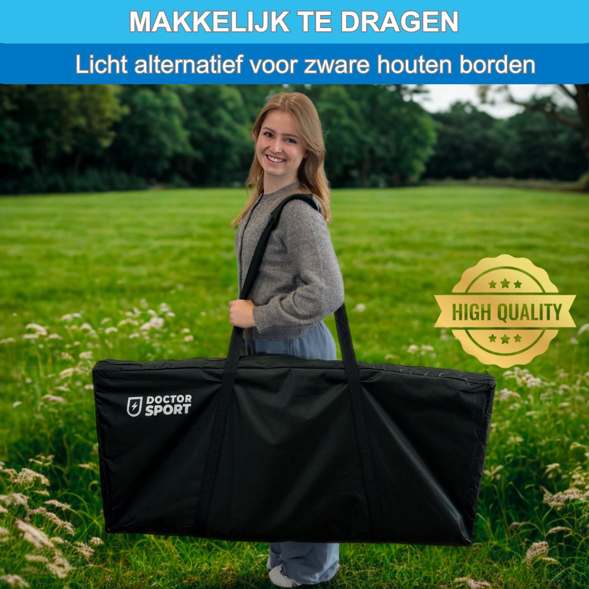 Doctor Sport Cornhole Pro Series – Amerikaans Werpspel – 120x60 cm – 8 Bean Bags + Draagtas – 1 Speelbord — afbeelding 7