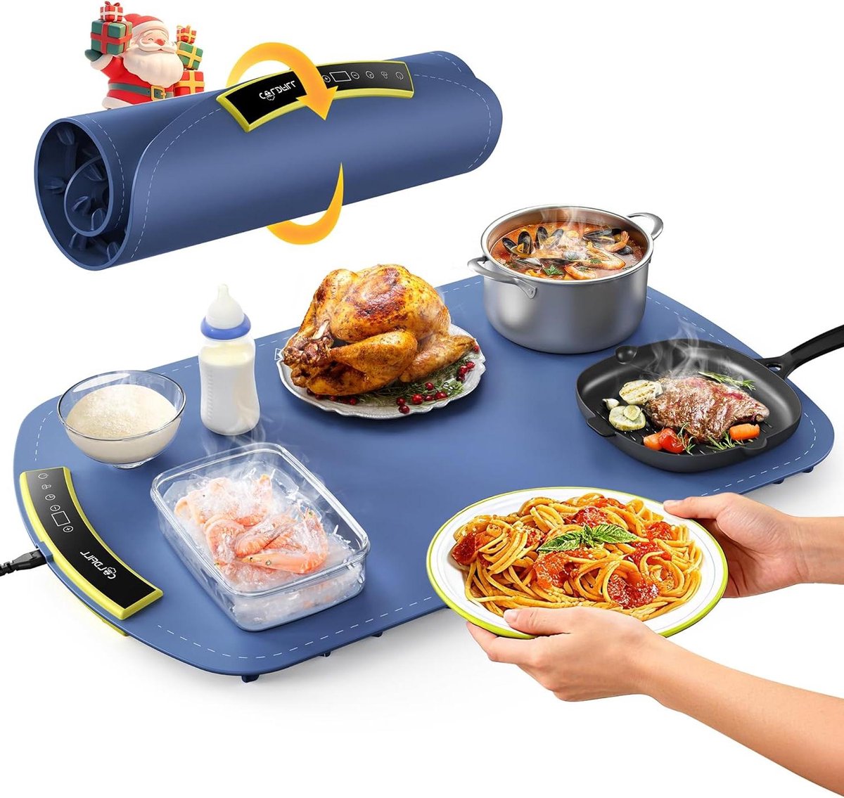Warmhoudmat Voedsel - Elektrisch Dienblad - Eten Warm Houden - Snel Opwarmen - 60 x 40 cm - Zwart
