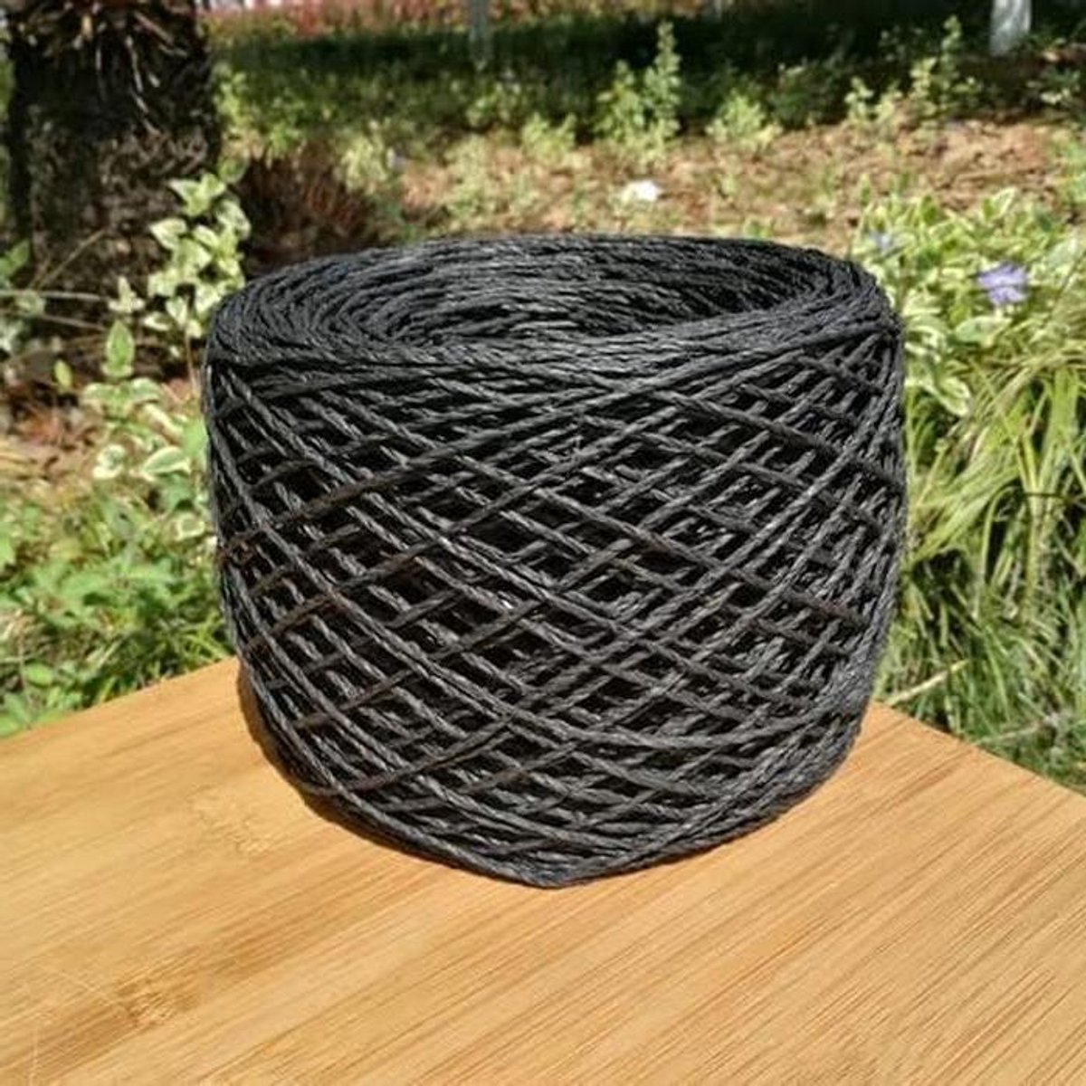 Raffia Garen - Papier Garen Stro - DIY Ambachten Breien - Biologisch Afbreekbaar Materiaal - 150g 280m - Zwart