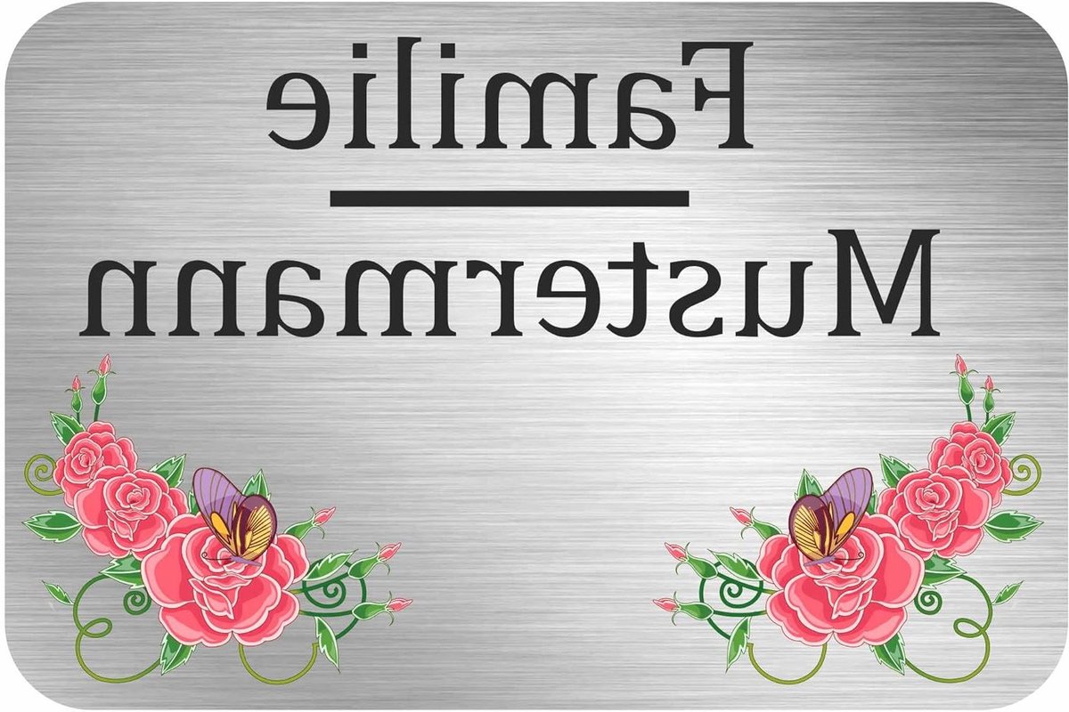 Naambord Bloemen - Adresplaat Huisnummer - Personaliseren van entree - Aluminium composiet 3mm - 800 x 600 mm - Kleurrijk