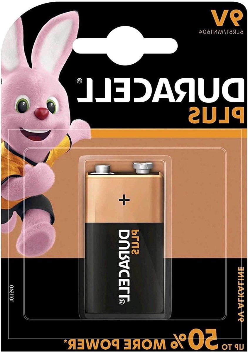 9V Batterij - Vierkante Batterij - Apparaten Voeden - Alkaline Technologie - 1 Stuk - Zwart