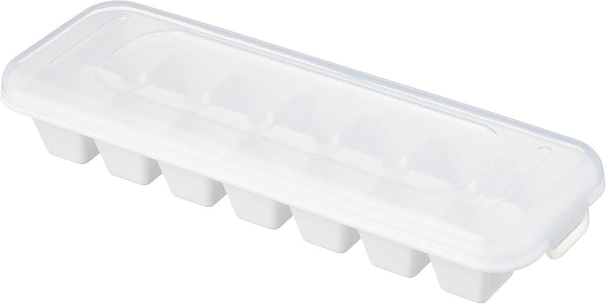 Ijsbak 14-delig - Voedselbakjes Set - Voedsel Bewaren - Met Deksel - Rechthoekig - Wit