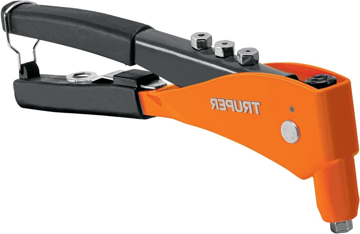 Professionele nietmachine - Nietapparaat metaal - Vastzetten materialen - Verstelbare diepte - 254 cm - Oranje