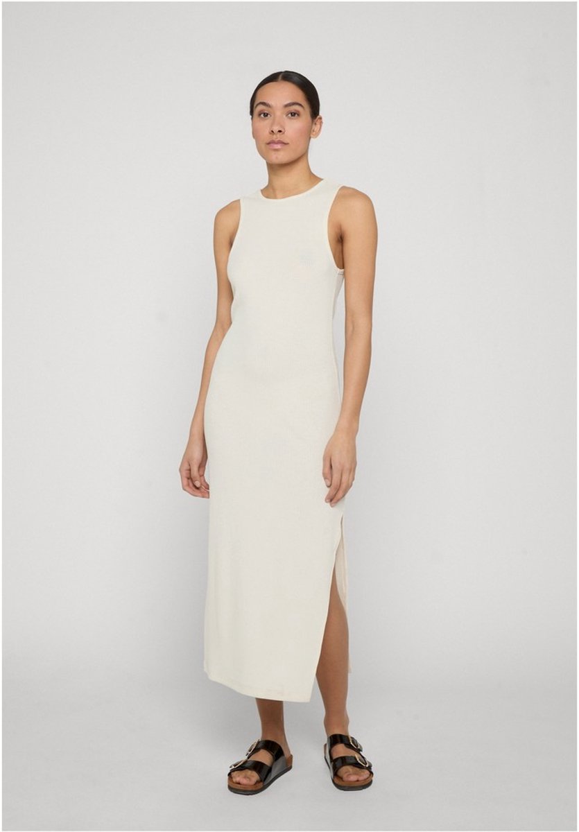 Urban Classics Racerback Rib Lange jurk S Creme