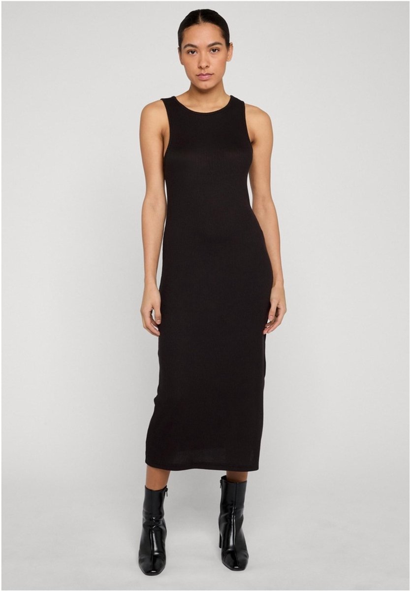 Urban Classics Ladies Long Racerback Rib Dress Dames Maxi-jurk – S Zwart