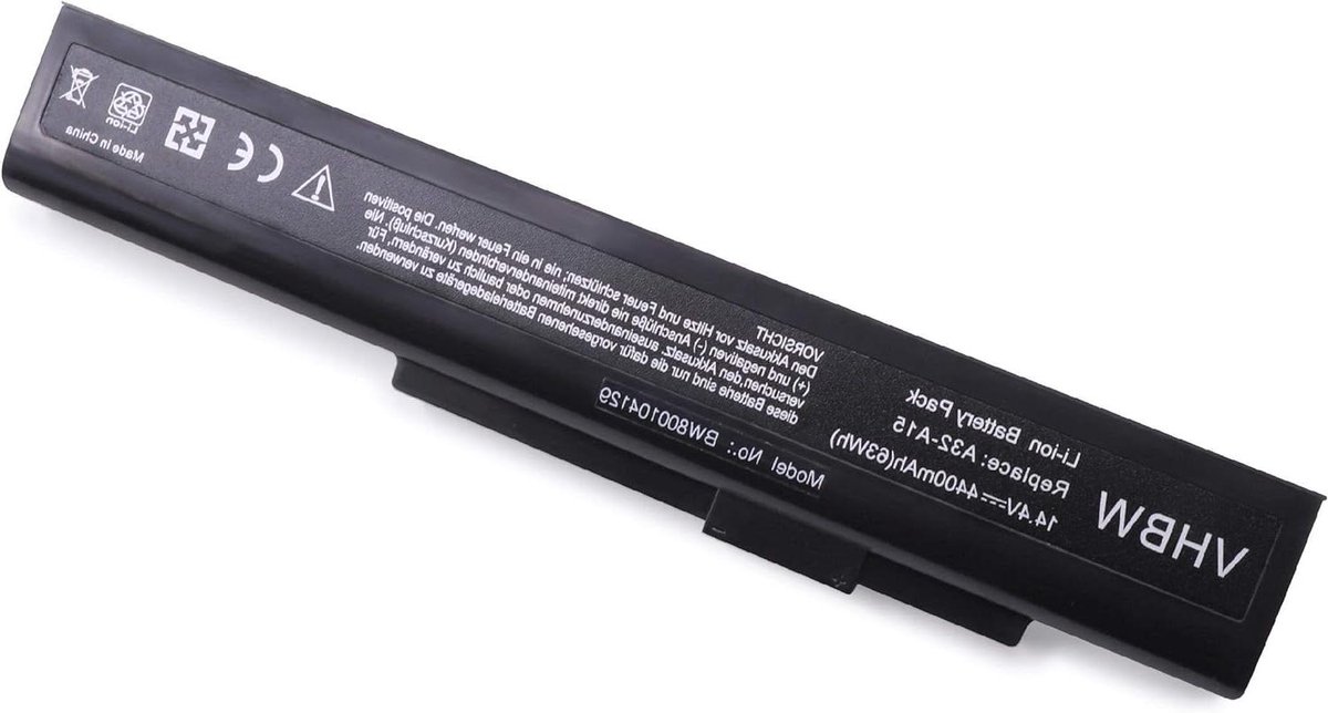 Notebook Accu - Batterij Vervangend - Notebook Gebruik - Lithium-Ion Cellen - 4400 mAh 144 V - Zwart