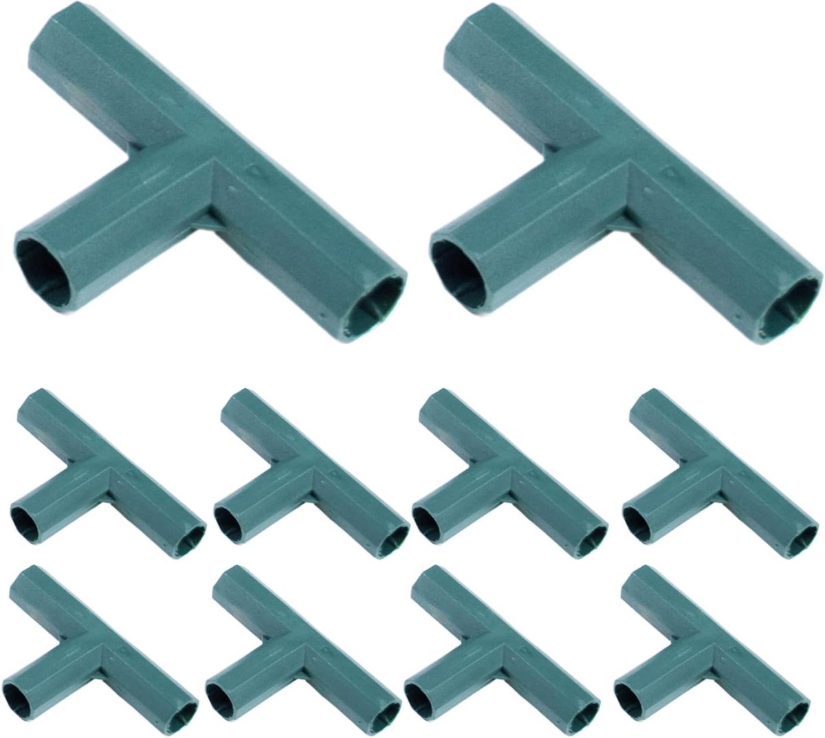 Frame Connectors - Stok Verbinders - Planten Steunen - 3-weg Hoek - 11mm Diameter - Willekeurig