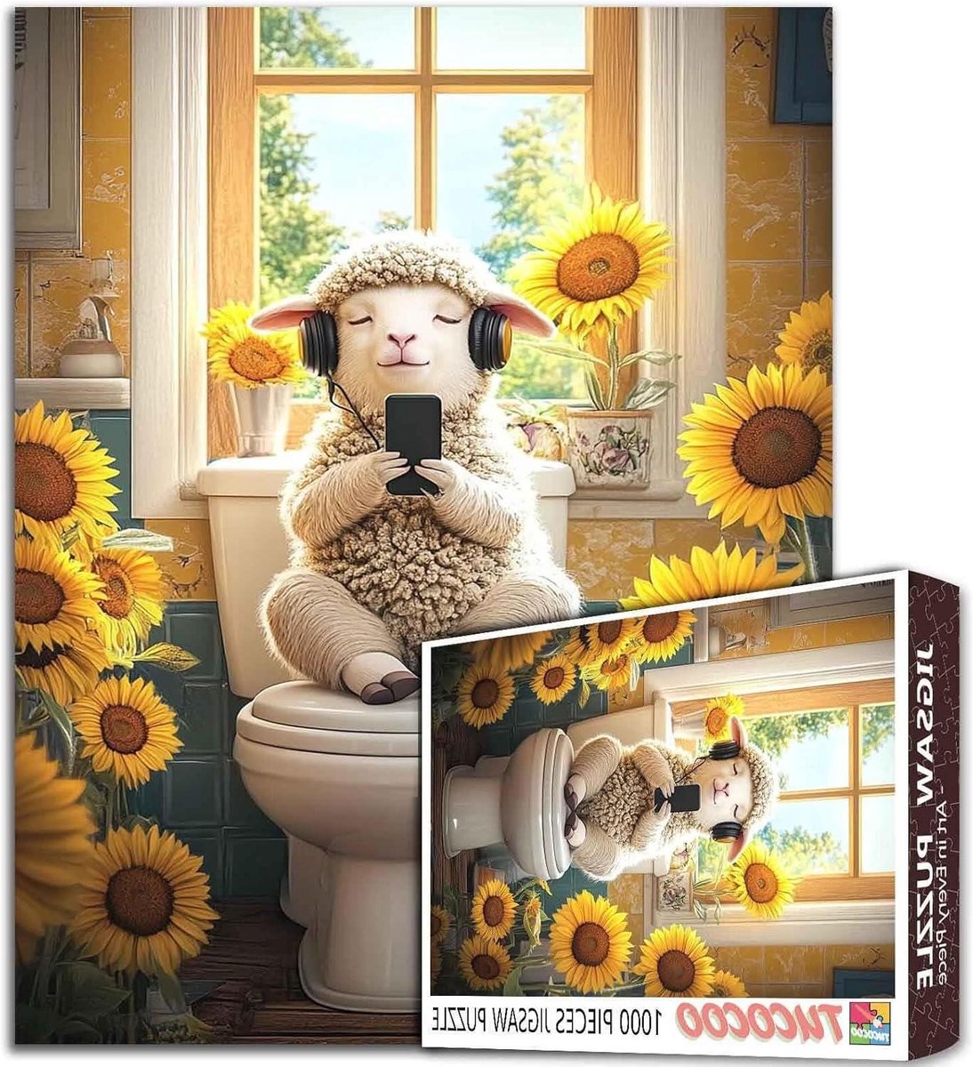 Legpuzzel 1000 stukjes - Familie spel - Ontspannende activiteit - Precisie gesneden stukjes - 60 x 50 cm