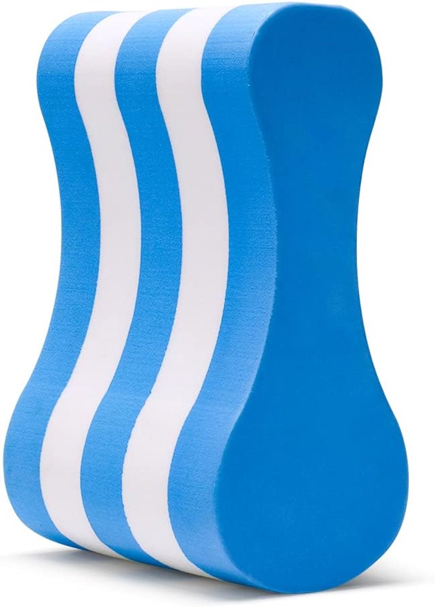 Zwemvlotter, vijflaags drijfvermogen beenvlotter, zacht zwemvlotter- en kickboard, biedt been- en heupsteun voor volwassenen en beginners, blauw.