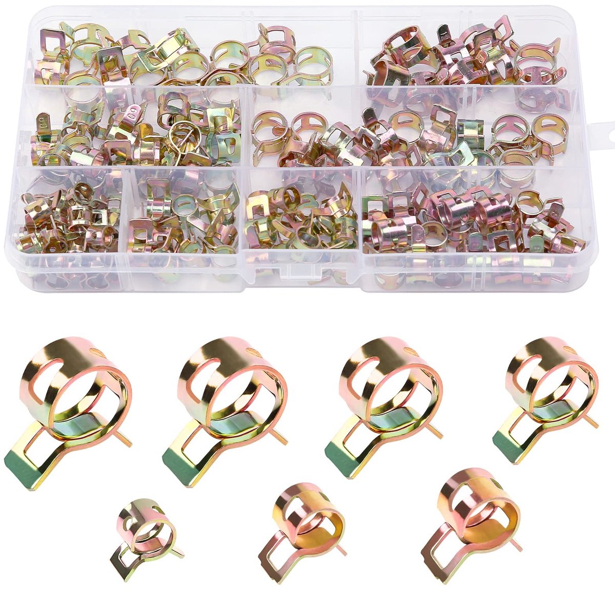 Dailygoods - QCTrial - Cosensi - Dailygoody - Brandstofslang Klemmen - Voor meerdere toepassingen - Compact formaat - 118 stuks - Herbruikbare slangklemmen - Geschikt voor voertu