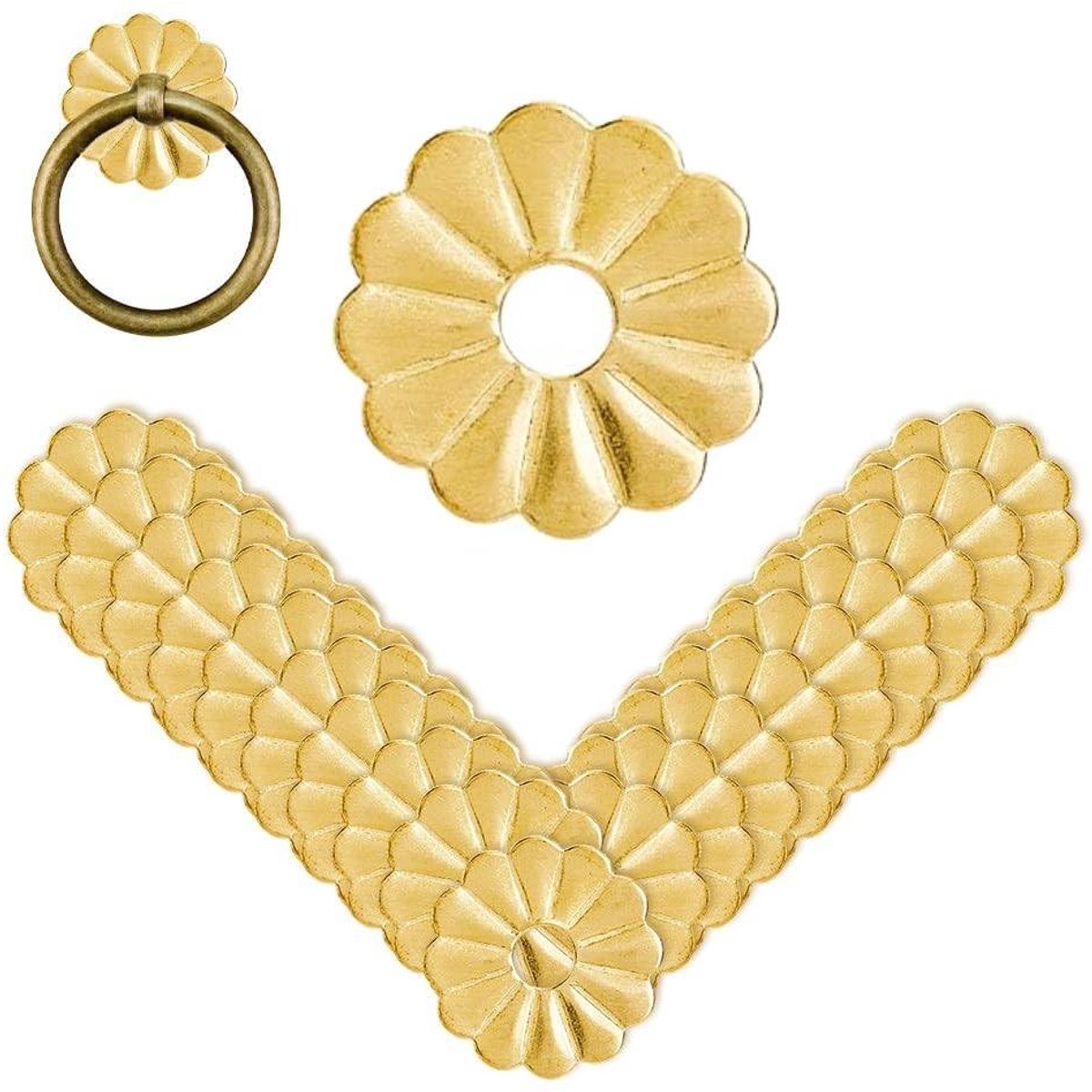 Dailygoods - Set van 30 Sluitringen Plaathouder voor Meubels