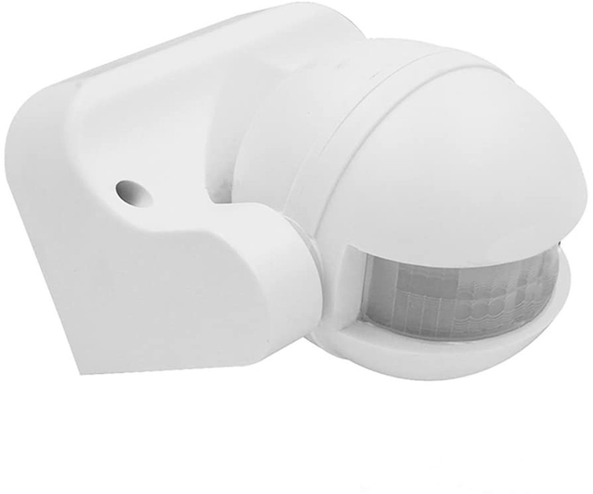 Dailygoods - Dailygoody - Infrarood bewegingssensor - Verlichtingsschakelaar - Wandmontage - Wit - Energiezuinig - 12 meter bereik - Geschikt voor thuisgebruik -