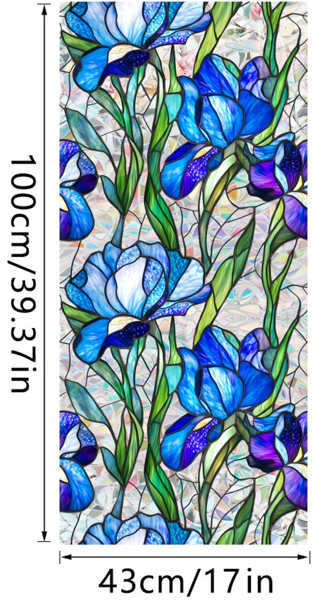 OUTARO 3D Regenboog Raamfolie- Anti-Inkijk - Isolerend & Zonwerend - 43x100cm – Statisch - Prisma Bejuweled EffectXCBL056