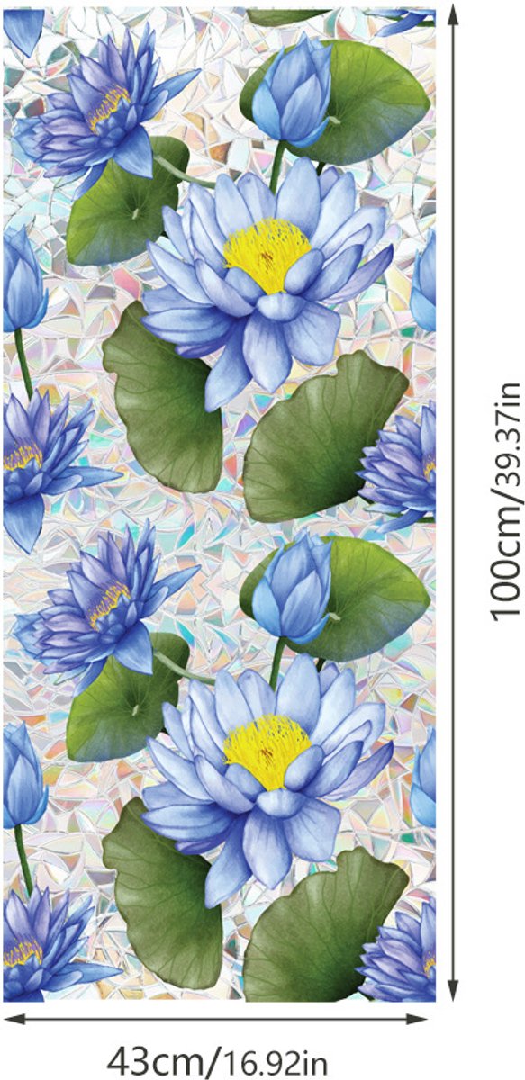 3D Regenboog Raamfolie- Anti-Inkijk - Isolerend & Zonwerend - 43x100cm – Statisch - Prisma Bejuweled EffectXCBL161
