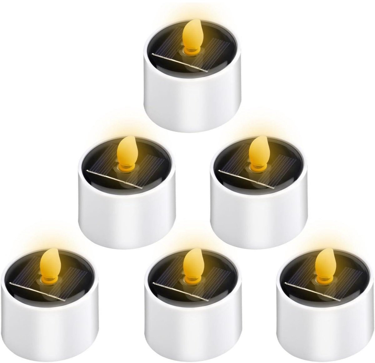 longziming -Zonne Kaars - Zonne-energie Theelicht - LED Kaarslamp - Automatische Dag-nacht