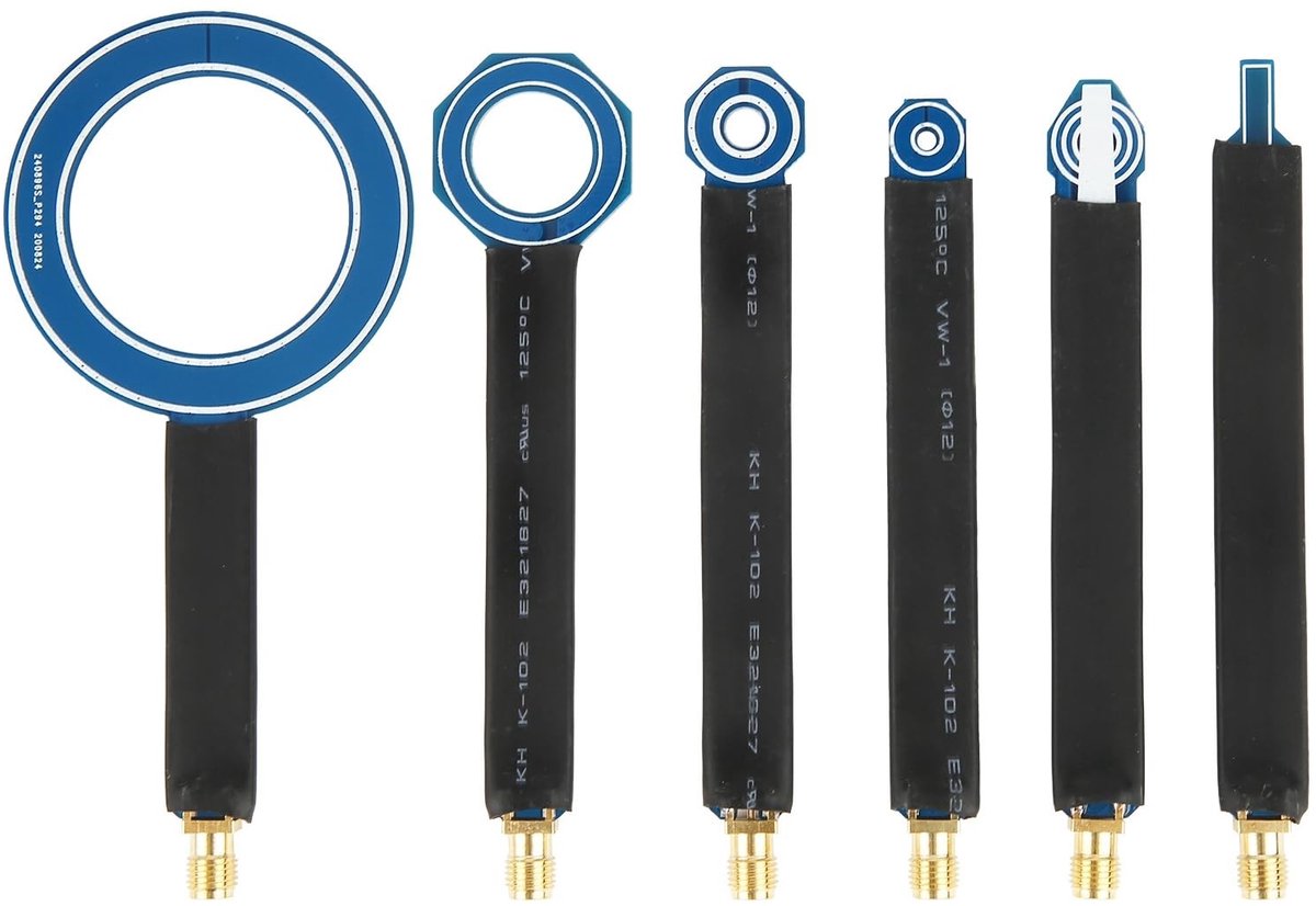 Dailygoods - Dailygoody - PCB-printplaat magnetische veldsonde contactantenne - 6 stuks - Dubbelzijdig ontwerp - 1,6 mm dikte - Testantennes - Geschikt voor e