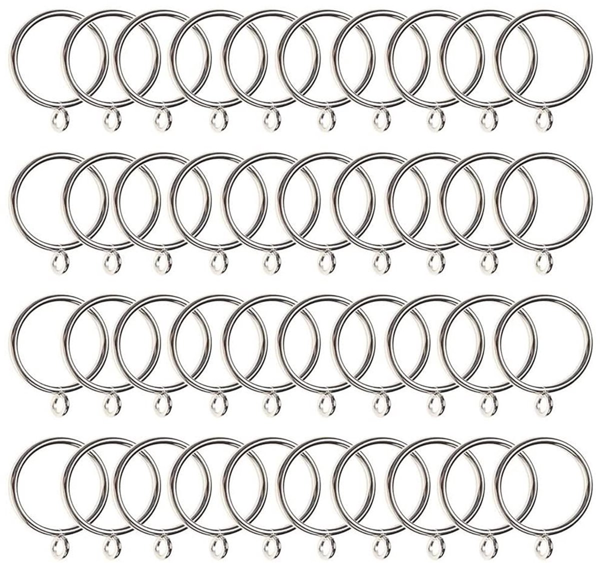 Dailygoods - Dailygoody - Gordijnringen - 40 Stuks - Duurzaam en sterk - Zilverkleurig - Geschikt voor gordijnen - Ideaal voor elke kamer