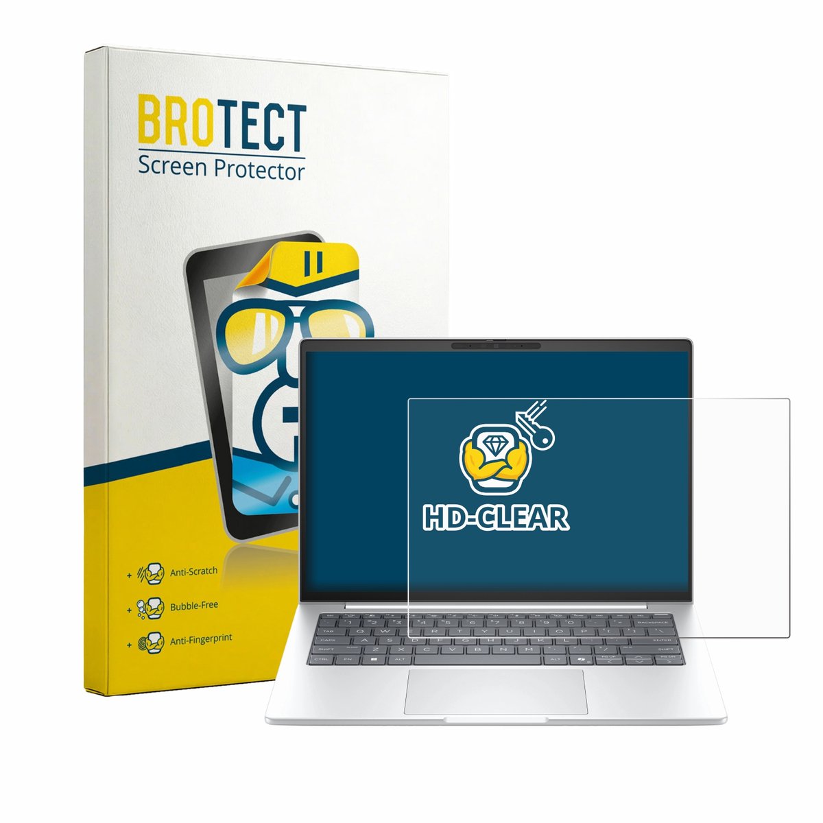BROTECT - Screenprotector voor HP EliteBook 8 G2i 14" - Folie Beschermfolie transparant