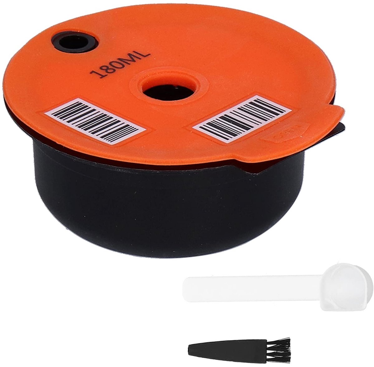 Dailygoods - Capsule-capsules - Navulbaar - Hittebestendig en eenvoudig te gebruiken - Oranje 180 ml - Koffie- en theebenodigdheden - Perfect voor thu