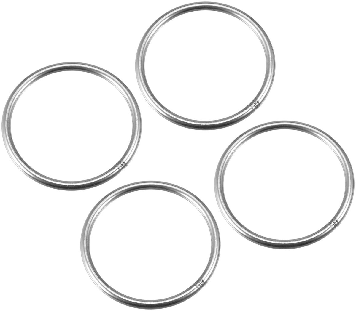 Dailygoods - Set van 4 RVS O-Ringen voor Hangende Objecten