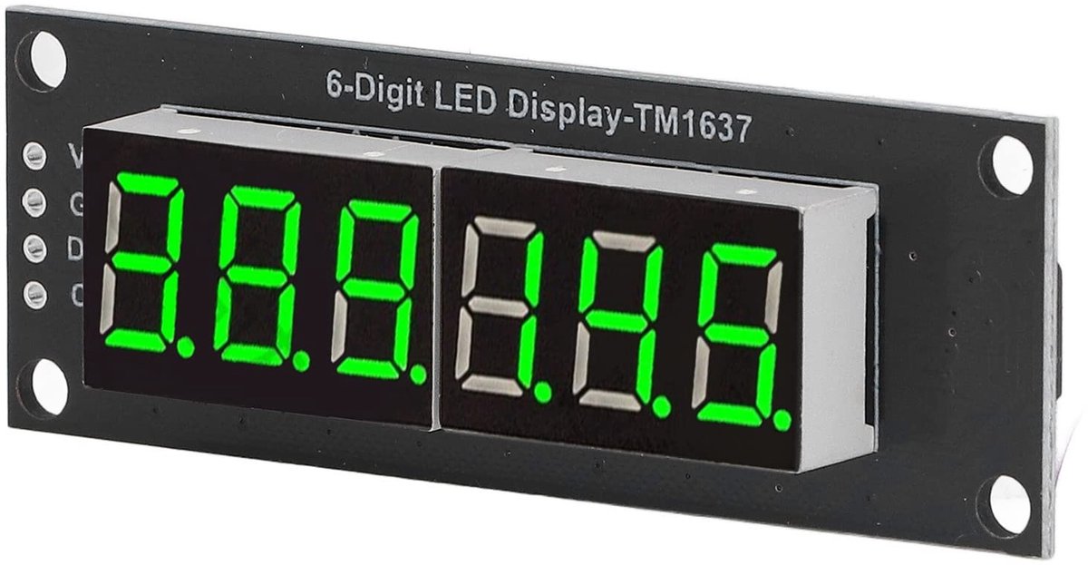 Dailygoods - Digitale LED-klok met 6 Digitale Segmenten voor 5V Voeding
