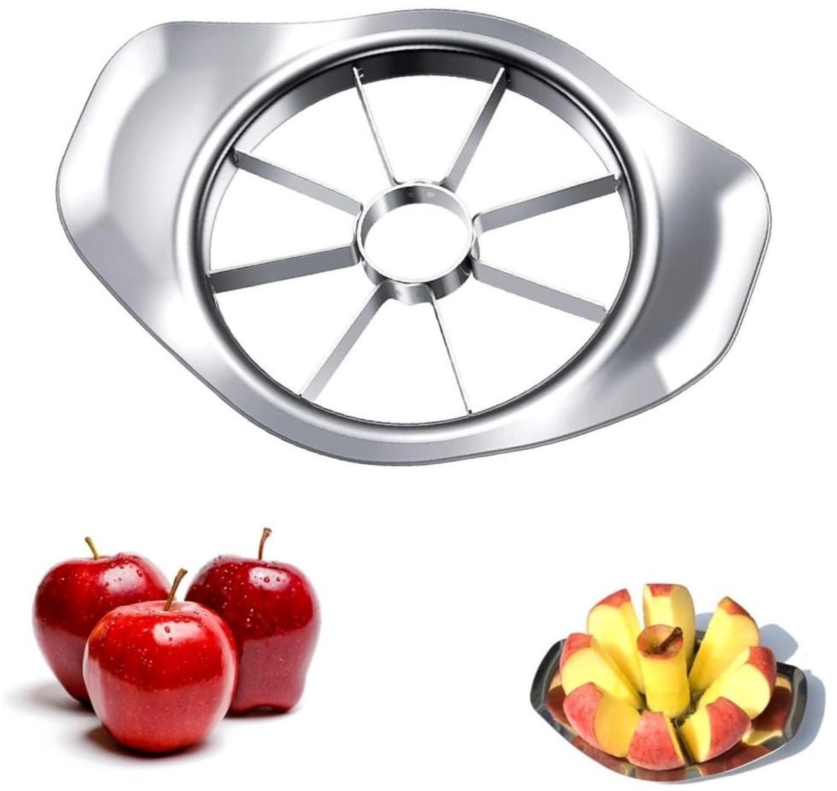 Dailygoods - Roestvrij Stalen Appelsnijder met 8 Messen