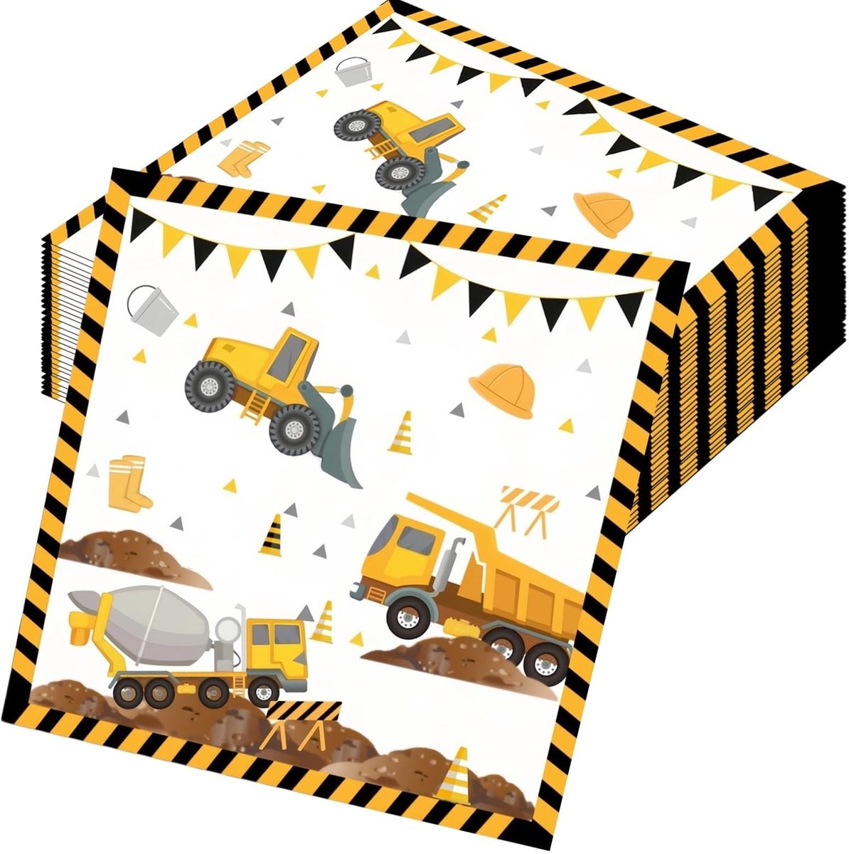 Dailygoods - Graafmachine Servetten voor Kinderverjaardagen, 100 Stuks