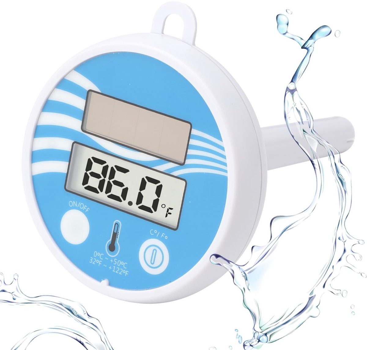 Dailygoods - Dailygoody - Drijvende Zwembadthermometer - Digitale Waterthermometer - Voor Binnen en Buiten - Handig en Accuraat - Voor Whirlpools en Vijvers - Ergo...