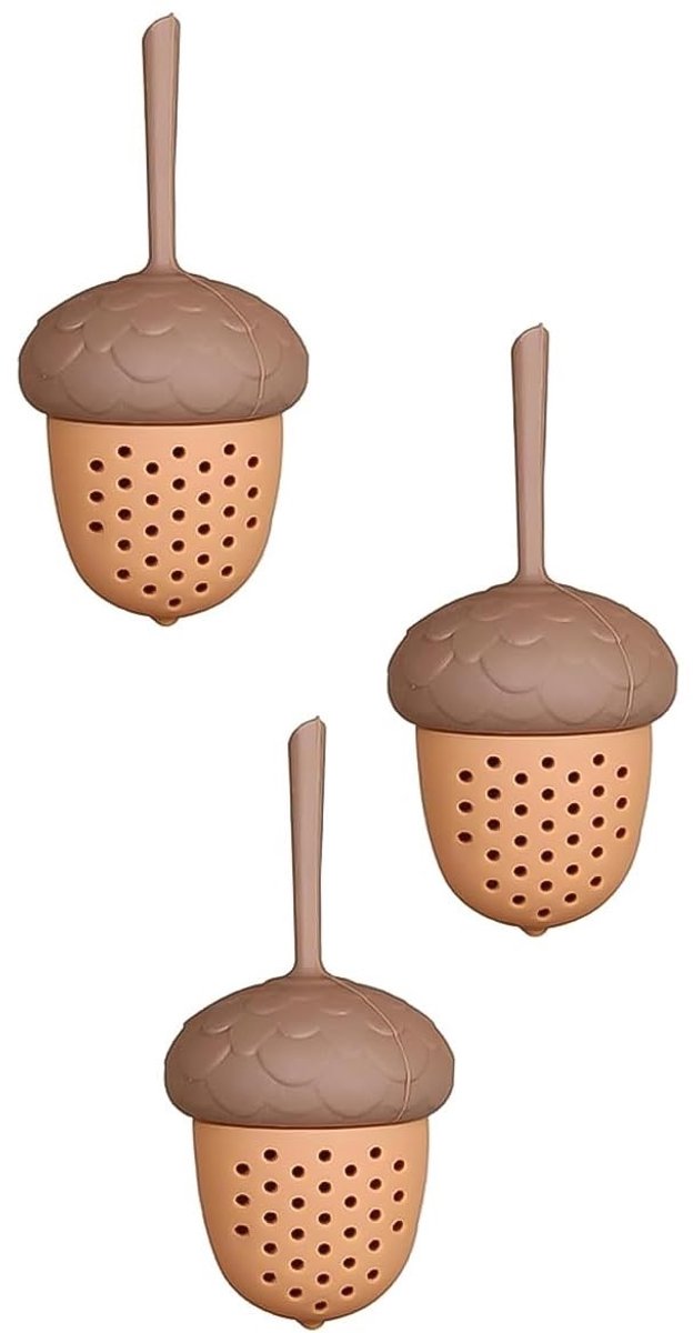 Dailygoods - 3-delige Siliconen Thee-ei met Bladzeef voor Theepotten en Kopjes