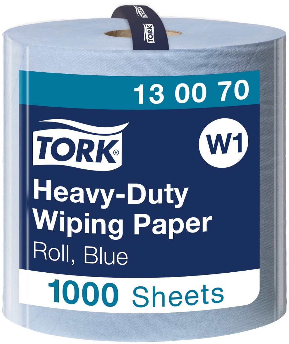 Tork Adv. Wiper 430 Perform. 2-lgs blauw 340 mtr x 37 cm pak à 1 rol/1000 vel (130070)