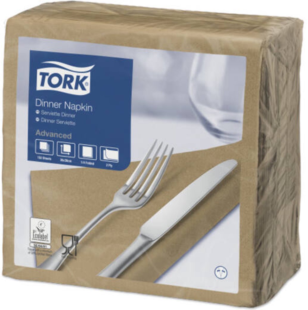 Tork 478751 dinnerservet advanced biscuit 39x39 cm 2-laags 1800 stuks (478751)