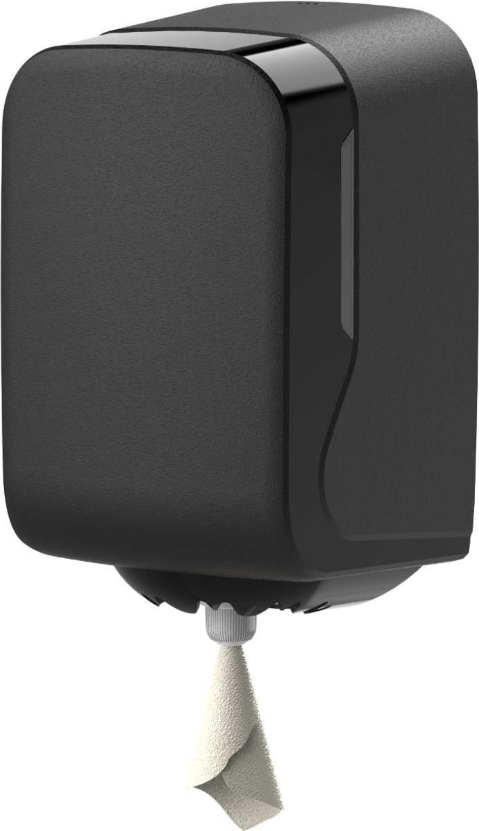 Zwarte Minirol poetsrol Dispenser – Centerfeed Handdoek- en Poetspapier Houder (Compact)