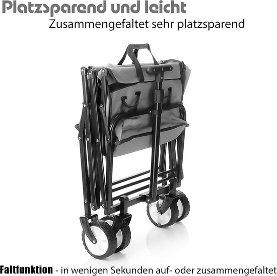 Bolderkar Opvouwbaar - Strandkar - Trekkar - Transportwagen van Bolderkar Opvouwbaar — afbeelding 3