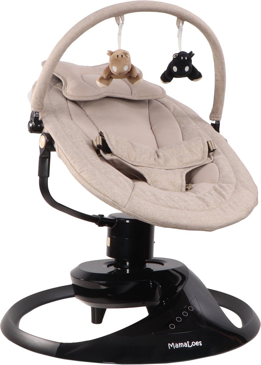 MamaLoes Nola Beige Deluxe Elektrische Babyschommel