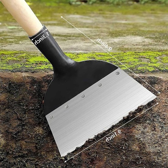 Multifunctionele tuinschop voor outdoor tuinreiniging, mos verwijderen, onkruid wieden - boerderij schoonmaak en sneeuwruimen - 23 cm van Merkloos	 — afbeelding 4