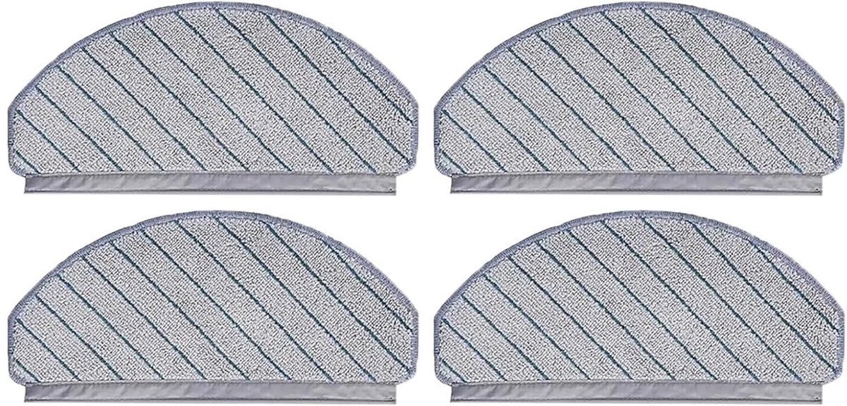 4-delige set vervangbare mopkussens, wasbaar, herbruikbare microvezelmoppen, geschikt voor ECOVACS N9 / X1s/T10/T20 robotstofzuiger accessoires, dweil- en schoonmaakdoekjes accessoires