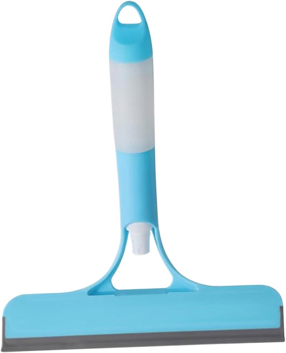 Raamwisser met Sprayer - Rakel Schraper - Ramen Schoonmaken - Geintegreerde Sprayer - 21.5 x 25.7 cm - Blauw