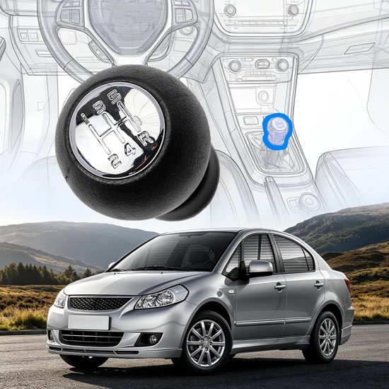 Schakelpookknop - Pookknop Versnellingspook - Auto Interieur Upgraden - Schroefloze Installatie - T-vormig - Zwart Zilver — afbeelding 3